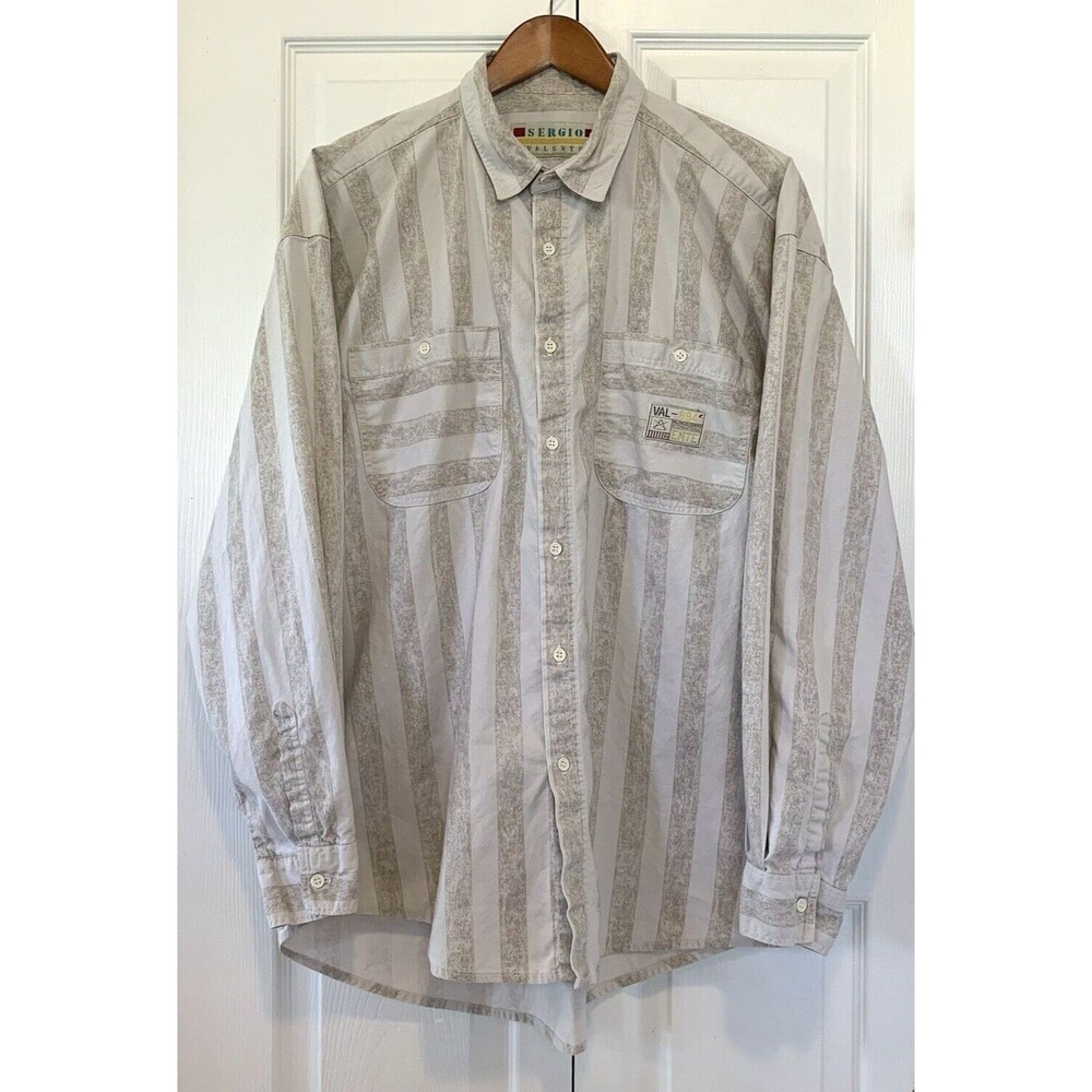 RARE! Sergio Valente Mens Button Up Shirt Val 894 Serge International VTG 1990s
